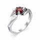 Серебряное кольцо АЛЬКОР 01-0577/00ГР-00 с гранатом