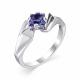 Серебряное кольцо АЛЬКОР 01-0577/0ГТС-00 с гидротермальным сапфиром