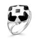 Серебряное кольцо АЛЬКОР 01-0594/ЭМ22-00 с эмалью
