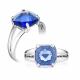 Серебряное кольцо АЛЬКОР 01-0631/00КС-00 с фианитом, цирконием и ювелирным кристаллом
