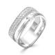 Серебряное кольцо АЛЬКОР 01-0650/00КЦ-00 с фианитом и цирконием
