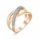 Серебряное кольцо АЛЬКОР 01-0671/ПЗКЦ-00 с фианитом