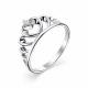 Серебряное кольцо АЛЬКОР 01-0686/00КЦ-00 с фианитом