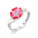 Серебряное кольцо АЛЬКОР 01-0738/ЭМ35-00 с фианитом и эмалью