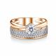 Кольцо из золочёного серебра АЛЬКОР 01-0746/00КЦ-60 с фианитом