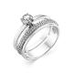 Серебряное кольцо АЛЬКОР 01-0747/00КЦ-00 с фианитом