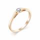 Серебряное кольцо АЛЬКОР 01-0777/ПЗКЦ-00 с фианитом
