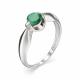 Серебряное кольцо АЛЬКОР 01-0810/00АГ-00 с агатом