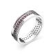 Серебряное кольцо АЛЬКОР 01-0876/0КЦ2-00 с фианитом и цирконием