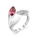 Серебряное кольцо АЛЬКОР 01-0880/0КЦ5-00 с фианитом