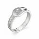 Серебряное кольцо АЛЬКОР 01-0950/00КЦ-00 с фианитом