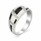 Серебряное кольцо АЛЬКОР 01-0953/ЭМ22-00 с фианитом и эмалью
