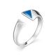 Серебряное кольцо АЛЬКОР 01-0975/ЭМ39-00 с эмалью и цирконием