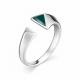 Серебряное кольцо АЛЬКОР 01-0975/ЭМ67-00 с фианитом, эмалью и цирконием