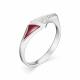 Серебряное кольцо АЛЬКОР 01-0979/ЭМ45-00 с фианитом и эмалью