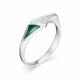 Серебряное кольцо АЛЬКОР 01-0979/ЭМ67-00 с фианитом и эмалью
