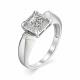 Серебряное кольцо АЛЬКОР 01-1041/00КЦ-00 с фианитом
