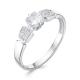 Серебряное кольцо АЛЬКОР 01-1055/00КЦ-00 с фианитом