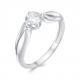 Серебряное кольцо АЛЬКОР 01-1065/00КЦ-00 с фианитом