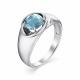 Серебряное кольцо АЛЬКОР 01-1128/00ТБ-00 с топазом