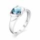 Серебряное кольцо АЛЬКОР 01-1129/00ТБ-00 с топазом
