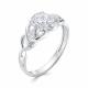 Серебряное кольцо АЛЬКОР 01-1132/00КЦ-00 с фианитом