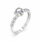 Серебряное кольцо АЛЬКОР 01-1153/00КЦ-00 с фианитом