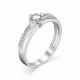 Серебряное кольцо АЛЬКОР 01-1155/00КЦ-00 с фианитом