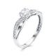 Серебряное кольцо АЛЬКОР 01-1156/00КЦ-00 с фианитом