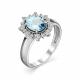Серебряное кольцо АЛЬКОР 01-1163/00ТБ-00 с топазом и фианитом