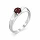 Серебряное кольцо АЛЬКОР 01-1212/00ГР-00 с гранатом