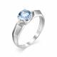 Серебряное кольцо АЛЬКОР 01-1214/00ТБ-00 с топазом