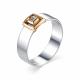 Серебряное кольцо Алькор с золотой накладкой и бриллиантом 01-1321/000Б-00