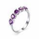 Серебряное кольцо АЛЬКОР 01-1331/0КЦ8-00 с фианитом