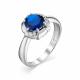 Серебряное кольцо АЛЬКОР 01-1342/00ШС-00 с фианитом и шпинелью