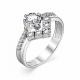 Серебряное кольцо АЛЬКОР 01-1365/00КЦ-00 с фианитом
