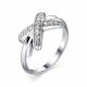 Серебряное кольцо АЛЬКОР 01-1395/00КЦ-00 с фианитом