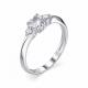 Серебряное кольцо АЛЬКОР 01-1420/00КЦ-00 с фианитом