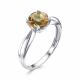 Серебряное кольцо АЛЬКОР 01-1464/00РТ-00 с раухтопазом