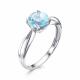 Серебряное кольцо АЛЬКОР 01-1464/00ТБ-00 с топазом