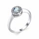 Серебряное кольцо АЛЬКОР 01-1535/00ТБ-00 с топазом и фианитом