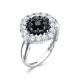 Серебряное кольцо АЛЬКОР 01-1577/0КЦ1-00 с фианитом