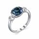 Серебряное кольцо АЛЬКОР 01-1602/0ТЛК-00 с фианитом и ювелирным кристаллом