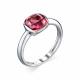 Серебряное кольцо АЛЬКОР 01-1603/0РДК-00 с ювелирным кристаллом