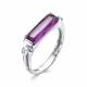 Серебряное кольцо АЛЬКОР 01-1642/00АК-00 с фианитом и ювелирным кристаллом