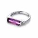 Серебряное кольцо АЛЬКОР 01-1642/00АК-00 с фианитом и ювелирным кристаллом