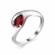 Серебряное кольцо АЛЬКОР 01-1690/00ГР-00 с гранатом