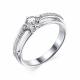 Серебряное кольцо АЛЬКОР 01-1698/00КЦ-00 с фианитом