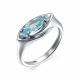 Серебряное кольцо АЛЬКОР 01-1710/00ТБ-00 с топазом