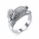 Серебряное кольцо АЛЬКОР 01-1715/00КЦ-00 с фианитом